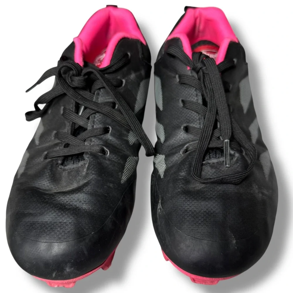 Rawlings Fastpitch Softball baseball Cleats Molded Black Pink kids Girls Size 5D